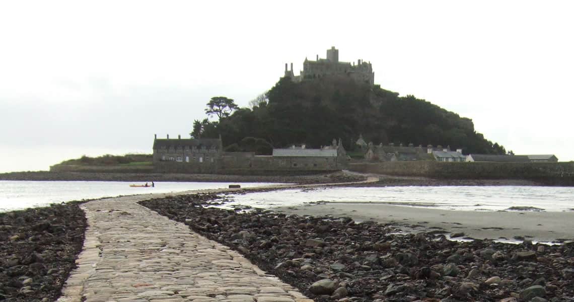 St Michaels Mount at low tide