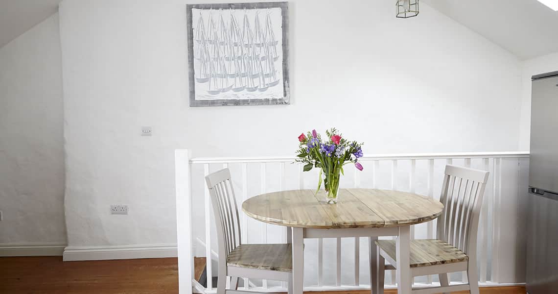 Sitting room table in Little Trevara